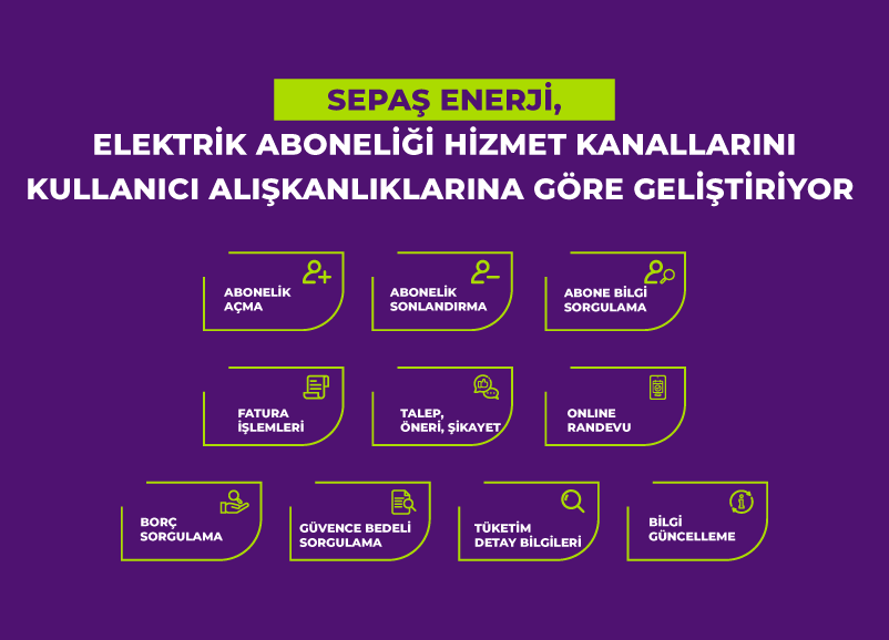 Sepaş Enerji, Elektrik Aboneliği Hizmet Kanallarını Kullanıcı Alışkanlıklarına Göre Geliştiriyor